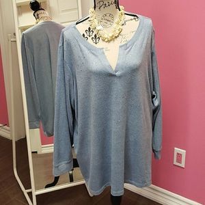 DC  💙🖤 Jeans Blue Sweater Top Size 4X